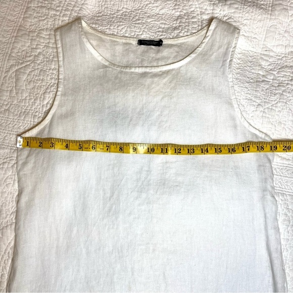 Lungo L’Arno‎ Linen Made in Italy Sleeveless Top, White, Size Small - Picture 7 of 9